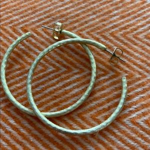 ✨Ralph Lauren Matte Gold Hoop Earrings